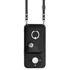 For Honor X60 / X9c Smart Organ Card Bag Ring Holder Phone Case with Long Lanyard(Black) - 2