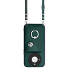 For Honor X60 / X9c Smart Organ Card Bag Ring Holder Phone Case with Long Lanyard(Green) - 2