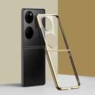 For Huawei Pocket 2 Transparent Electroplating All-inclusive Folding Phone Case(Champagne Gold) - 1