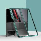 For Honor Magic V2 RSR Porsche Design Transparent Electroplating All-inclusive Folding Phone Case(Green) - 1