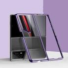 For Honor Magic V2 RSR Porsche Design Transparent Electroplating All-inclusive Folding Phone Case(Purple) - 1