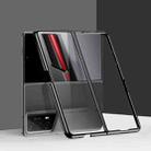 For Honor Magic V2 RSR Porsche Design Transparent Electroplating All-inclusive Folding Phone Case(Black) - 1