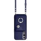 For OnePlus Nord CE4 Lite 5G Organ Card Bag Ring Holder Phone Case with Long Lanyard(Blue) - 2