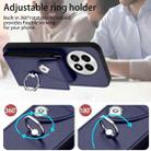 For OnePlus 13 5G Organ Card Bag Ring Holder Phone Case with Long Lanyard(Blue) - 3