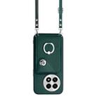 For OnePlus 13 5G Organ Card Bag Ring Holder Phone Case with Long Lanyard(Green) - 2