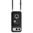 For OnePlus Nord 4 Organ Card Bag Ring Holder Phone Case with Long Lanyard(Black) - 2