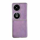 For Huawei Pocket 2 Skin Feel Leather Texture Pearlescent Paint Shockproof Phone Case(Purple) - 1