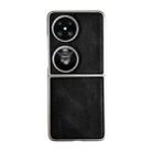 For Huawei Pocket 2 Skin Feel Leather Texture Pearlescent Paint Shockproof Phone Case(Black) - 1