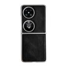 For Huawei P50 Pocket Skin Feel Leather Texture Pearlescent Paint Shockproof Phone Case(Black) - 1