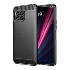 For T-Mobile REVVL 7 Pro 5G Carbon Fiber Brushed Texture TPU Phone Case(Black) - 1