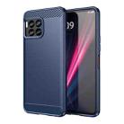 For T-Mobile REVVL 7 Pro 5G Carbon Fiber Brushed Texture TPU Phone Case(Blue) - 1