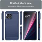 For T-Mobile REVVL 7 Pro 5G Carbon Fiber Brushed Texture TPU Phone Case(Blue) - 2