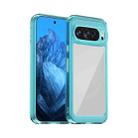 For Google Pixel 9 Colorful Series Acrylic Hybrid TPU Phone Case(Transparent Blue) - 1