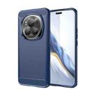 For Honor Magic 6 Pro Carbon Fiber Brushed Texture TPU Phone Case(Blue) - 1