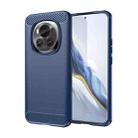 For Honor Magic 6 Carbon Fiber Brushed Texture TPU Phone Case(Blue) - 1