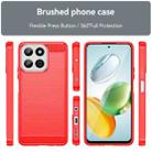 For Honor 200 Smart Carbon Fiber Brushed Texture TPU Phone Case(Red) - 2