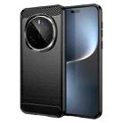 For Honor Magic7 Pro Carbon Fiber Brushed Texture TPU Phone Case(Black) - 1