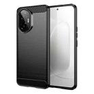 For Honor 300 Carbon Fiber Brushed Texture TPU Phone Case(Black) - 1