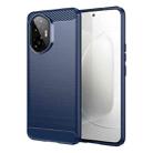 For Honor 300 Carbon Fiber Brushed Texture TPU Phone Case(Blue) - 1