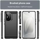 For Honor 300 Pro Carbon Fiber Brushed Texture TPU Phone Case(Black) - 2