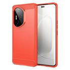 For Honor 300 Pro Carbon Fiber Brushed Texture TPU Phone Case(Red) - 1