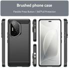 For Honor 300 Ultra Carbon Fiber Brushed Texture TPU Phone Case(Black) - 2
