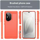 For Honor 300 Ultra Carbon Fiber Brushed Texture TPU Phone Case(Red) - 2