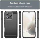 For Honor 400 Lite Carbon Fiber Brushed Texture TPU Phone Case(Black) - 2
