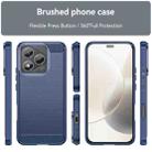 For Honor 400 Lite Global Carbon Fiber Brushed Texture TPU Phone Case(Blue) - 2