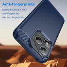For Honor 400 Lite Global Carbon Fiber Brushed Texture TPU Phone Case(Blue) - 3