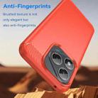For Honor 400 Lite Carbon Fiber Brushed Texture TPU Phone Case(Red) - 3