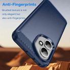 For Honor 400 Global Carbon Fiber Brushed Texture TPU Phone Case(Blue) - 3