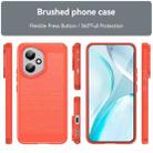 For Honor 400 Global Carbon Fiber Brushed Texture TPU Phone Case(Red) - 2