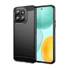 For Honor X6c 4G Carbon Fiber Brushed Texture TPU Phone Case(Black) - 1