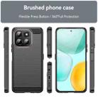 For Honor X6c 4G Carbon Fiber Brushed Texture TPU Phone Case(Black) - 2