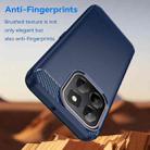 For Honor X6c 4G Carbon Fiber Brushed Texture TPU Phone Case(Blue) - 3
