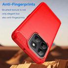 For Honor X6c 4G Carbon Fiber Brushed Texture TPU Phone Case(Red) - 3