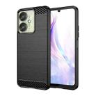 For Xiaomi Redmi 13C 4G Brushed Texture Carbon Fiber TPU Phone Case(Black) - 1