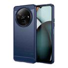 For Xiaomi Redmi A3 Brushed Texture Carbon Fiber TPU Phone Case(Blue) - 1