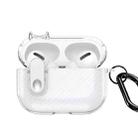 For AirPods Pro 2 DUX DUCIS PECK Series Split Transparent Carbon Fiber Earphone Case(Transparent White) - 1