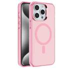 For iPhone 15 Pro Max Electroplated IMD Magsafe PC Hybrid TPU Phone Case(Pink) - 1