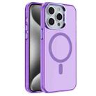For iPhone 15 Pro Max Electroplated IMD Magsafe PC Hybrid TPU Phone Case(Purple) - 1