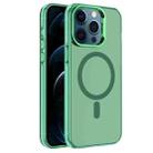 For iPhone 12 Pro Max Electroplated IMD Magsafe PC Hybrid TPU Phone Case(Green) - 1