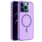 For iPhone 12 Pro Electroplated IMD Magsafe PC Hybrid TPU Phone Case(Purple) - 1