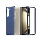 For Samsung Galaxy Z Fold5 PC Frosted Texture Diamond Paint Shockproof Phone Case(Dark Blue) - 1