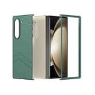 For Samsung Galaxy Z Fold6 5G PC Frosted Texture Diamond Paint Shockproof Phone Case(Dark Green) - 1