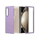 For Samsung Galaxy Z Fold6 5G PC Frosted Texture Diamond Paint Shockproof Phone Case(Purple) - 1