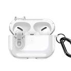 For AirPods Pro 2 DUX DUCIS PECL Series Split Transparent Earphone Case with Hook(Transparent) - 1