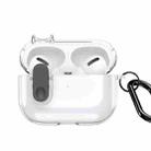 For AirPods Pro 2 DUX DUCIS PECL Series Split Transparent Earphone Case with Hook(Transparent Black) - 1