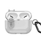 For AirPods Pro 2 DUX DUCIS PECL Series Split Transparent Earphone Case with Hook(Grey) - 1